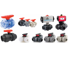 ENDÜSTRİYEL TİP TERMOPLASTİK KÜRESEL VANALAR